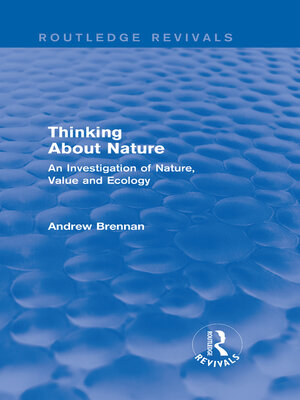 cover image of Thinking about Nature (Routledge Revivals)